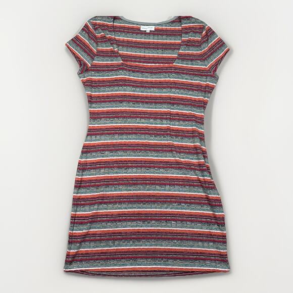 Privacy Please Dresses & Skirts - Revolve Privacy Please Women's Mini Dress XL Striped Metallic‎ Ribbed